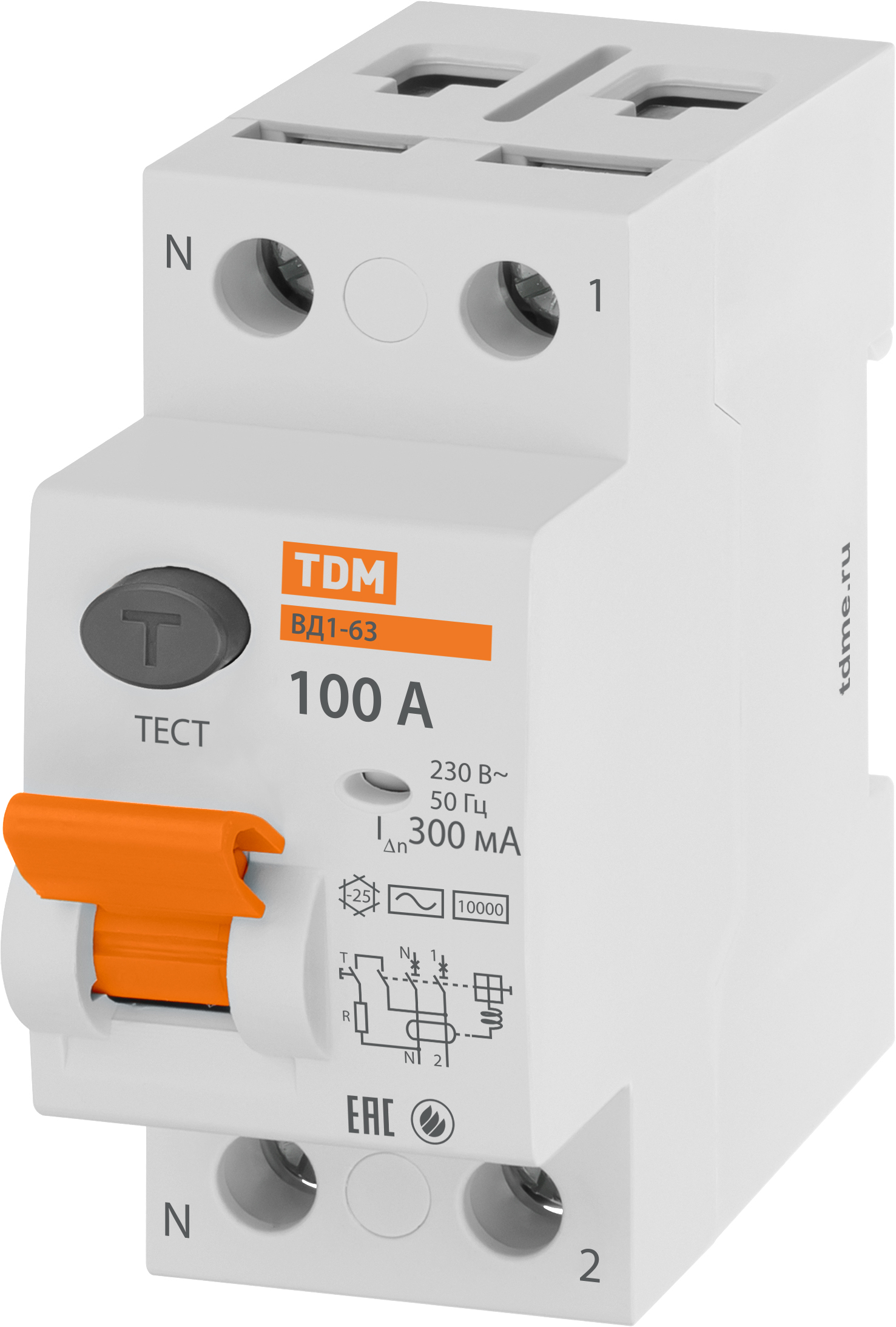 УЗО ВД1-63 2Р 100А 300мА TDM SQ0203-0024 — изображение 3