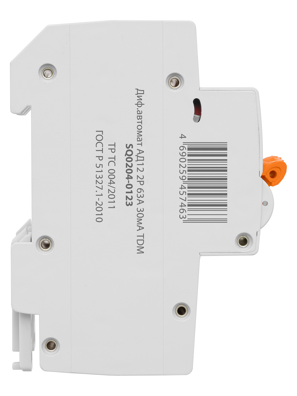 Дифавтомат АД12 2P, C63, 30мА, 4,5кА, тип АС, 3 мод, TDM SQ0204-0123 — изображение 4