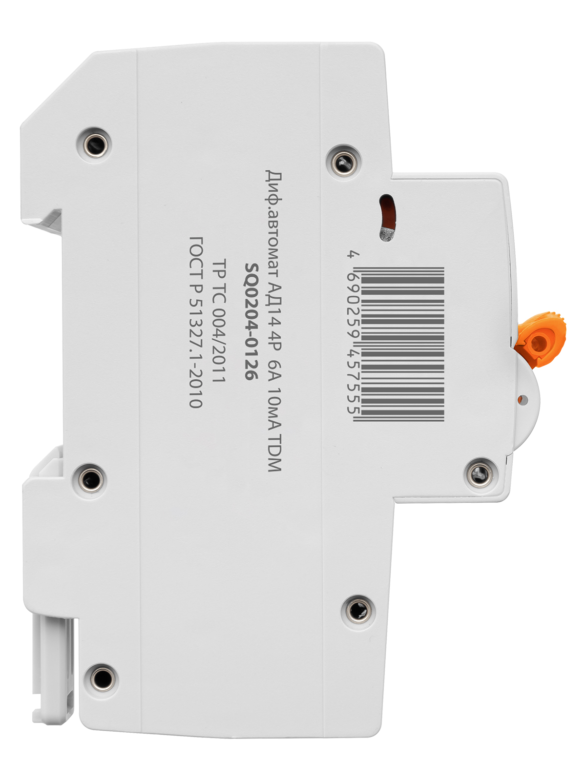 Дифавтомат АД14 4P, C6 10мА, 4,5кА, тип АС, 5 мод, TDM SQ0204-0126 — изображение 4