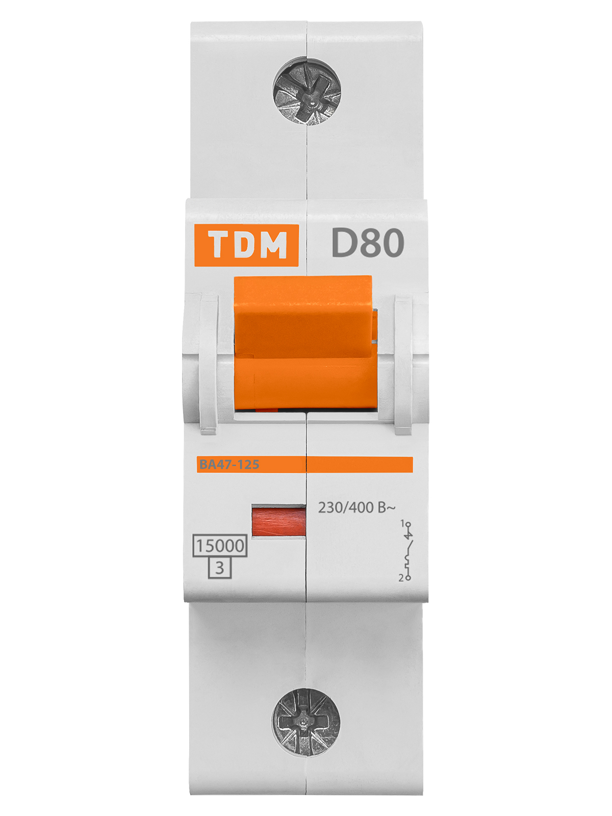 Автоматический выключатель ВА47-125 1Р 80А 15кА х-ка D TDM SQ0208-0010 — изображение 6