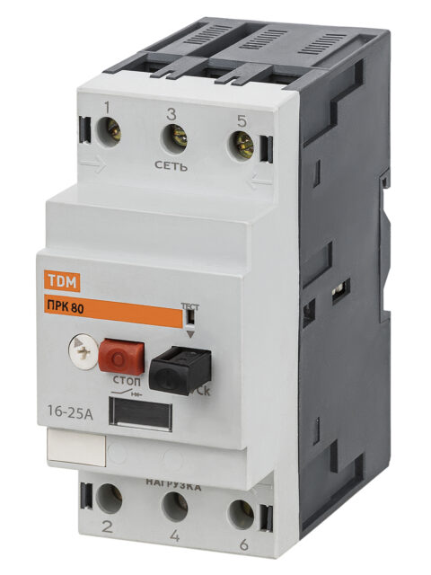 Пускатель ПРК80-25 In=25A Ir=16-25A Ue 660В TDM SQ0212-0022