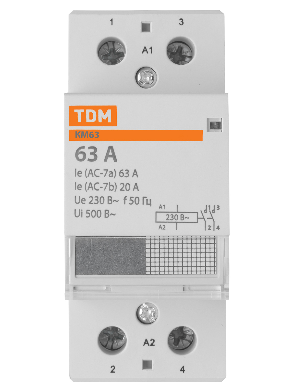 Контактор модульный КМ63/2-63 2НО TDM SQ0213-0005 — изображение 3