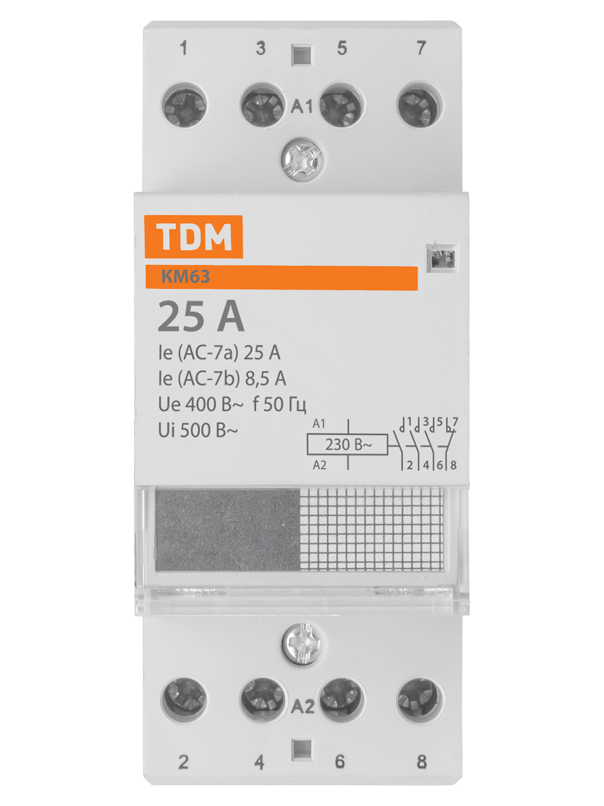Контактор модульный КМ63/4-25 3НО SQ0213-0017 — изображение 3