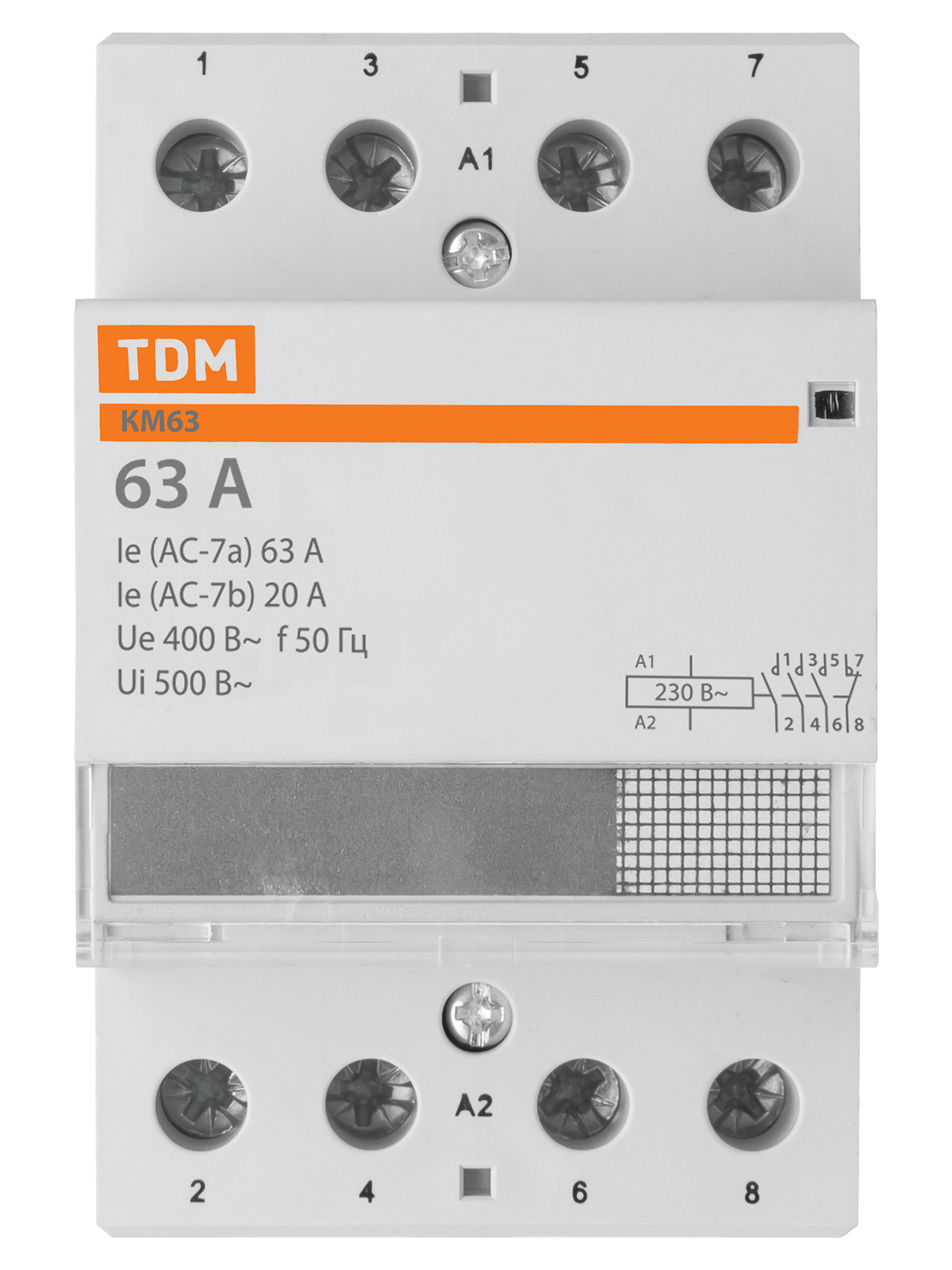 Контактор модульный КМ63/4-63 3НО SQ0213-0020 — изображение 3