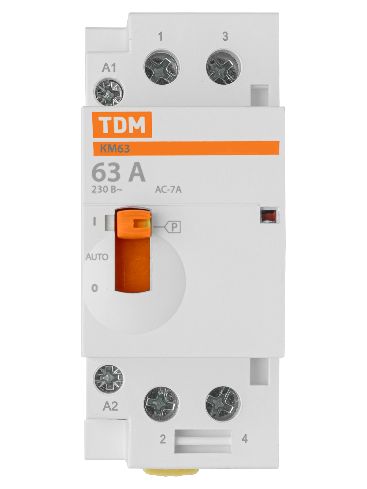 Контактор модульный с ручным управлением КМ63/2-63 2НО 230В АС TDM SQ0213-0104 — изображение 3