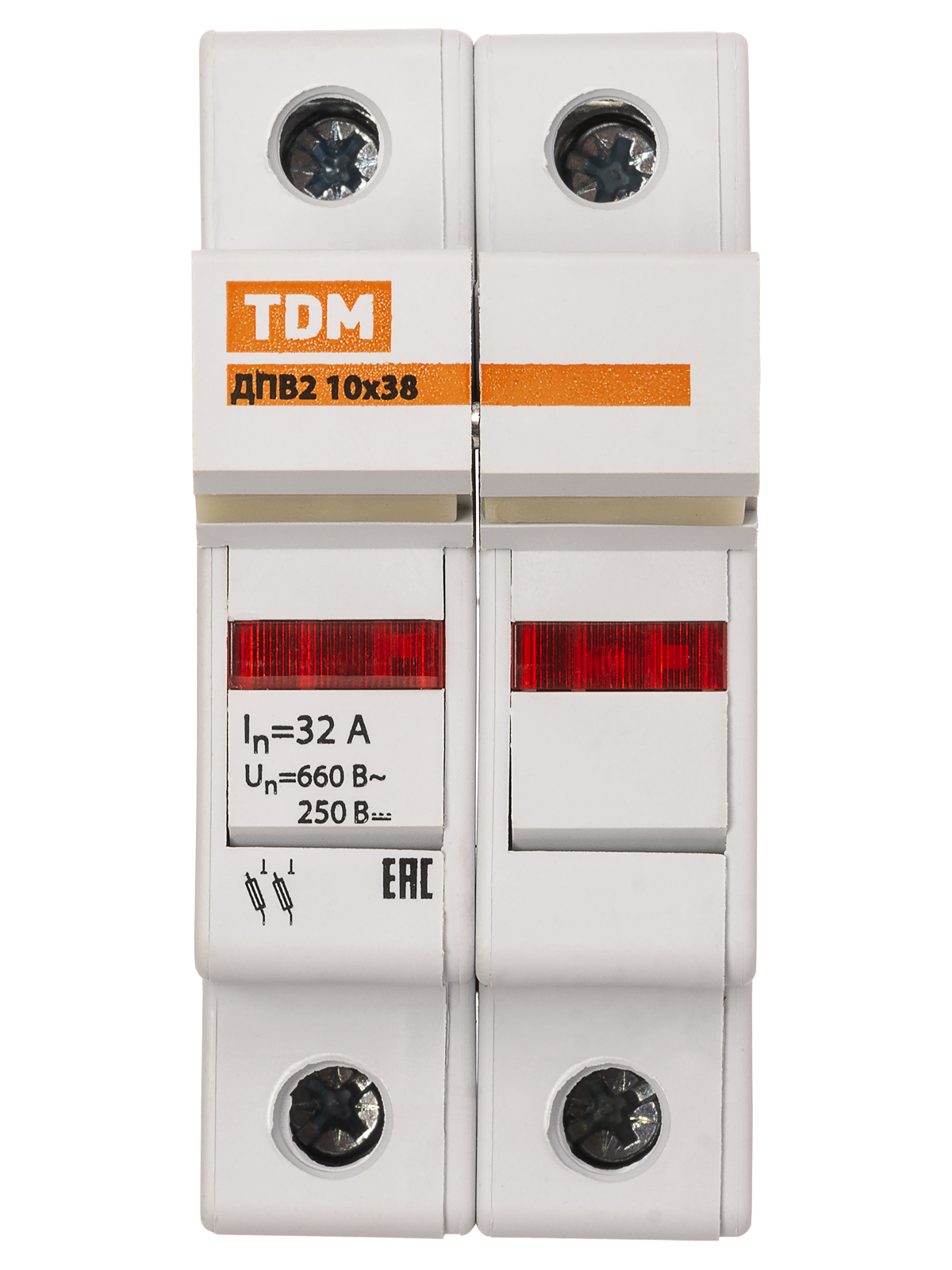 Держатель плавких вставок ДПВ2 10х38 2П TDM SQ0216-0014 — изображение 3