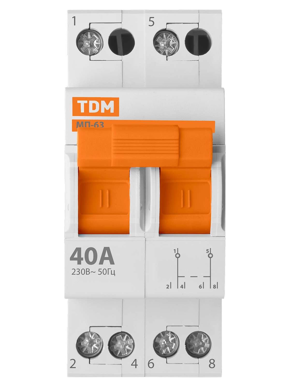 Модульный переключатель трехпозиционный МП-63 2P 40А TDM SQ0224-0016 — изображение 3