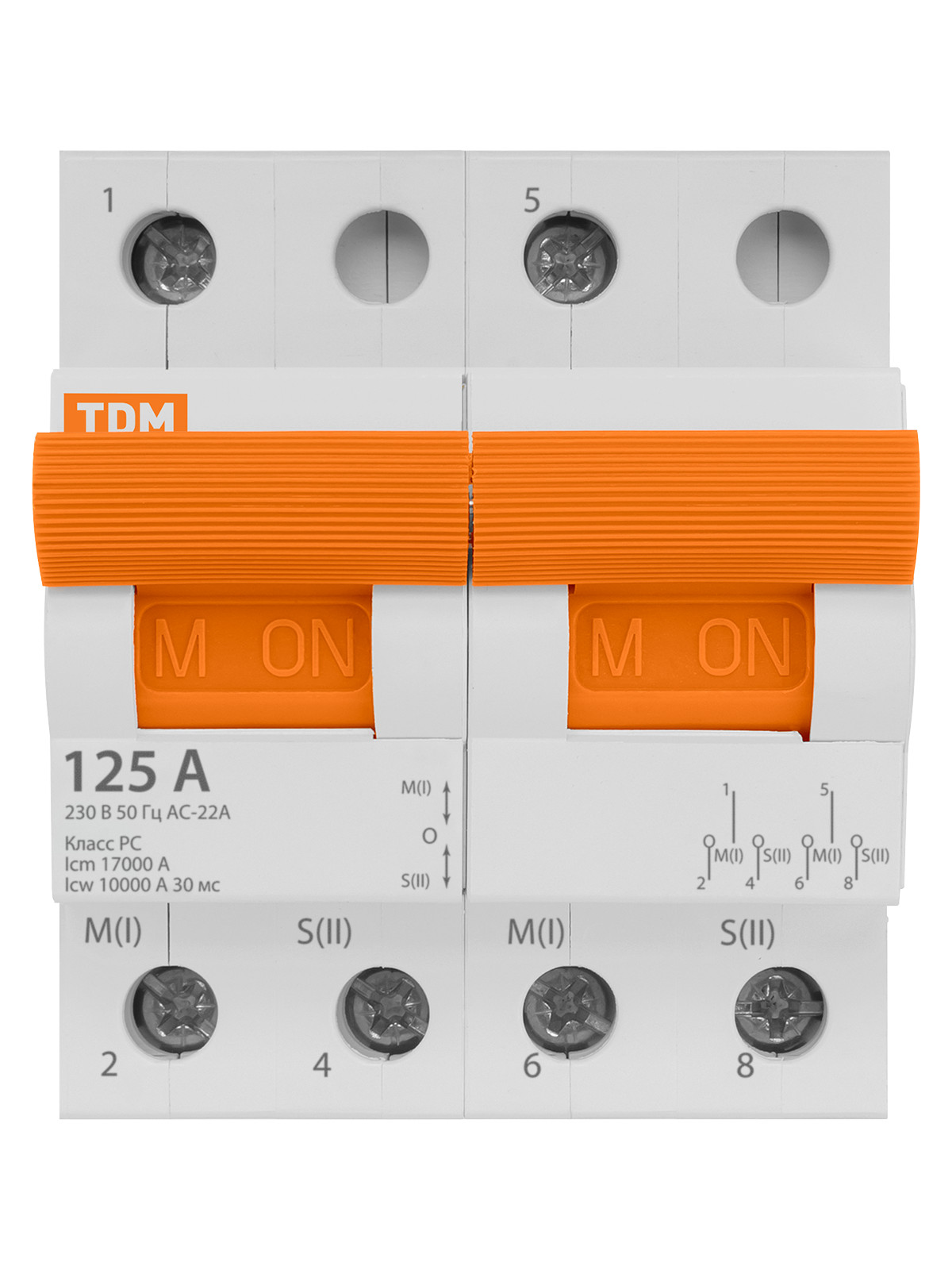 Модульный переключатель трехпозиционный МП-125 2P 125А TDM SQ0224-0045 — изображение 3