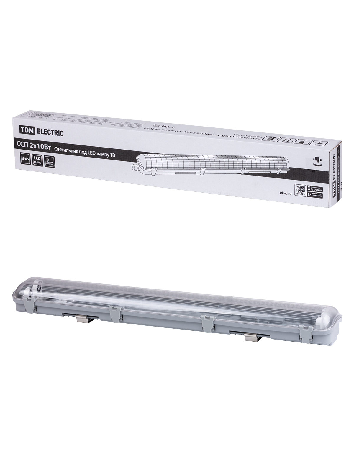 Светильник ССП 2х10Вт IP65 под LED лампу T8 TDM SQ0304-0301 — изображение 2