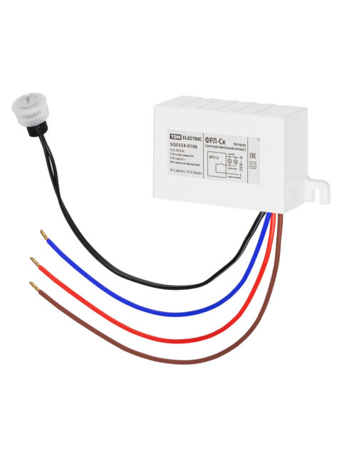 Фотореле ФРЛ-Ск 5-50лк 10А IP44 (скрытая уст., с датчиком IP44), TDM SQ0324-0106