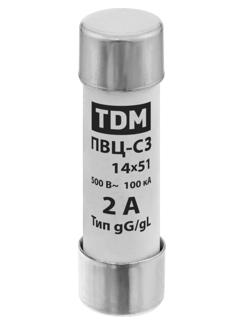 Плавкая вставка ПВЦ-С3 14х51 2А TDM SQ0729-0012