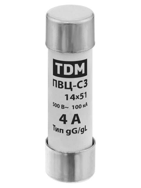 Плавкая вставка ПВЦ-С3 14х51 4А TDM SQ0729-0013