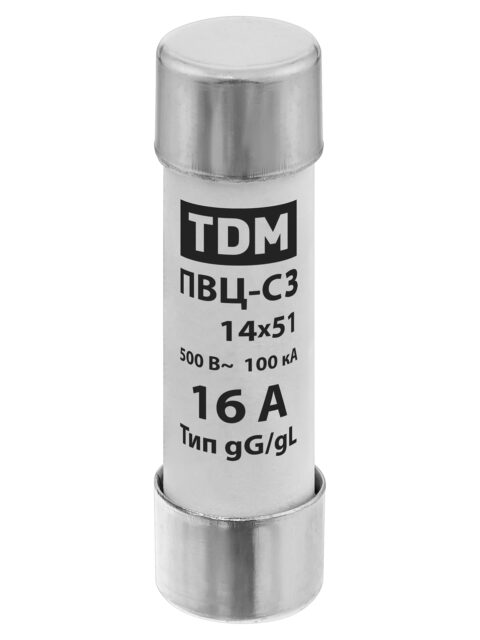 Плавкая вставка ПВЦ-С3 14х51 16А TDM SQ0729-0016