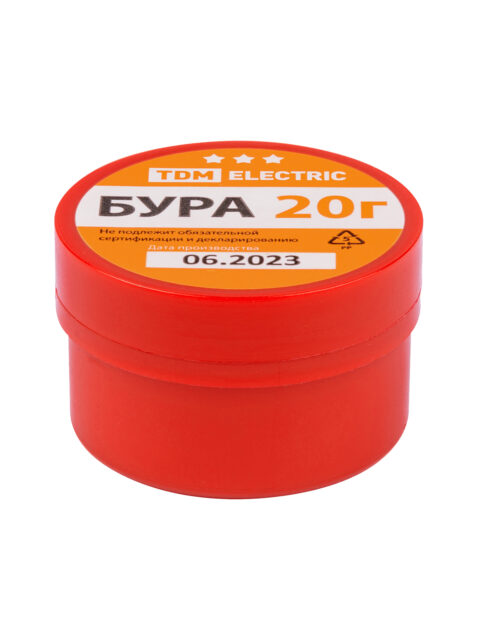 Флюс для пайки, БУРА, 20 г, банка, инд. упаковка, серия Алмаз TDM SQ1025-1510