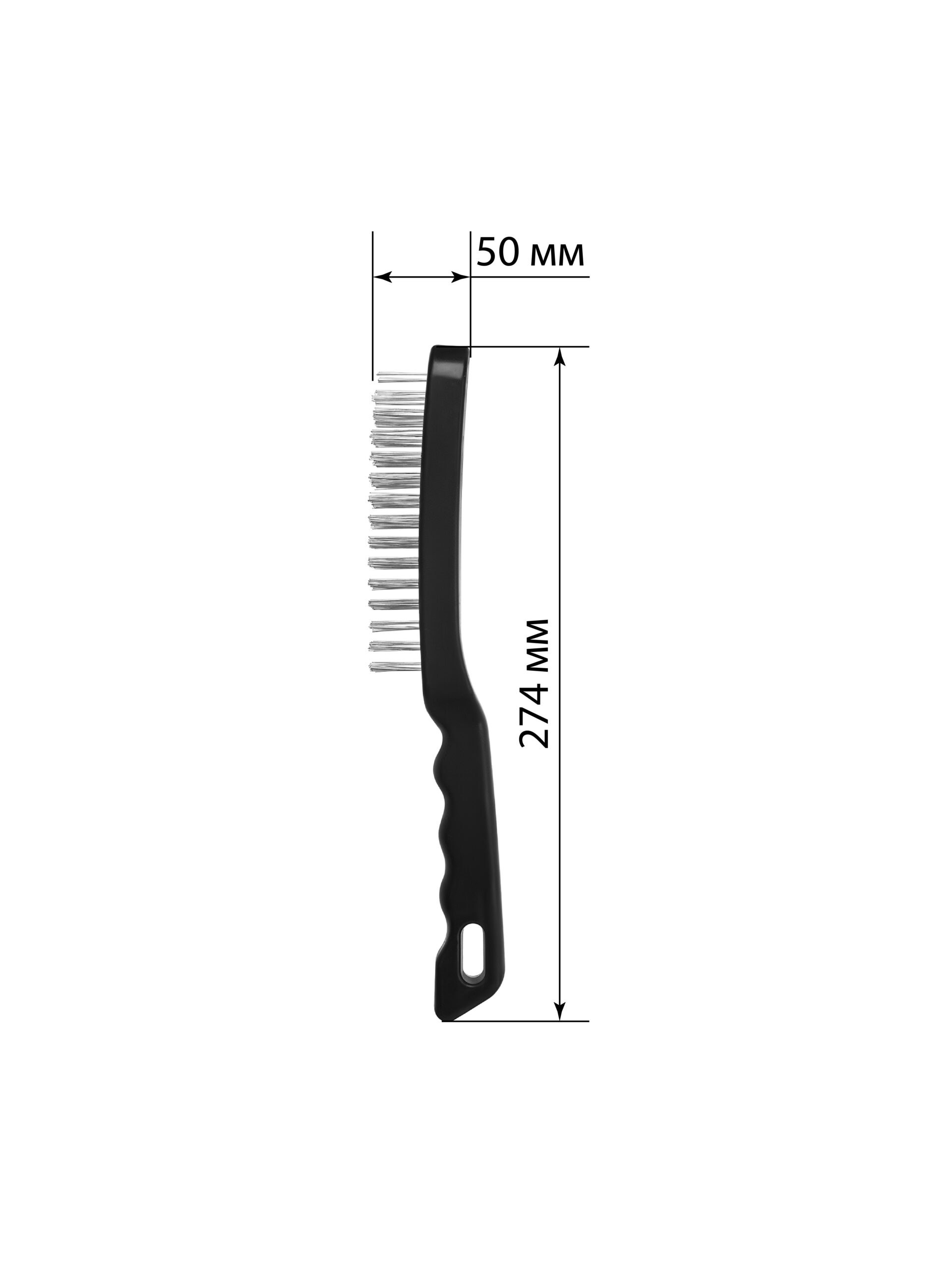 Щетка ручная, пластиковый корпус, 5-рядная, металлическая проволочная щетина, Рубин, TDM SQ1096-0103 — изображение 7