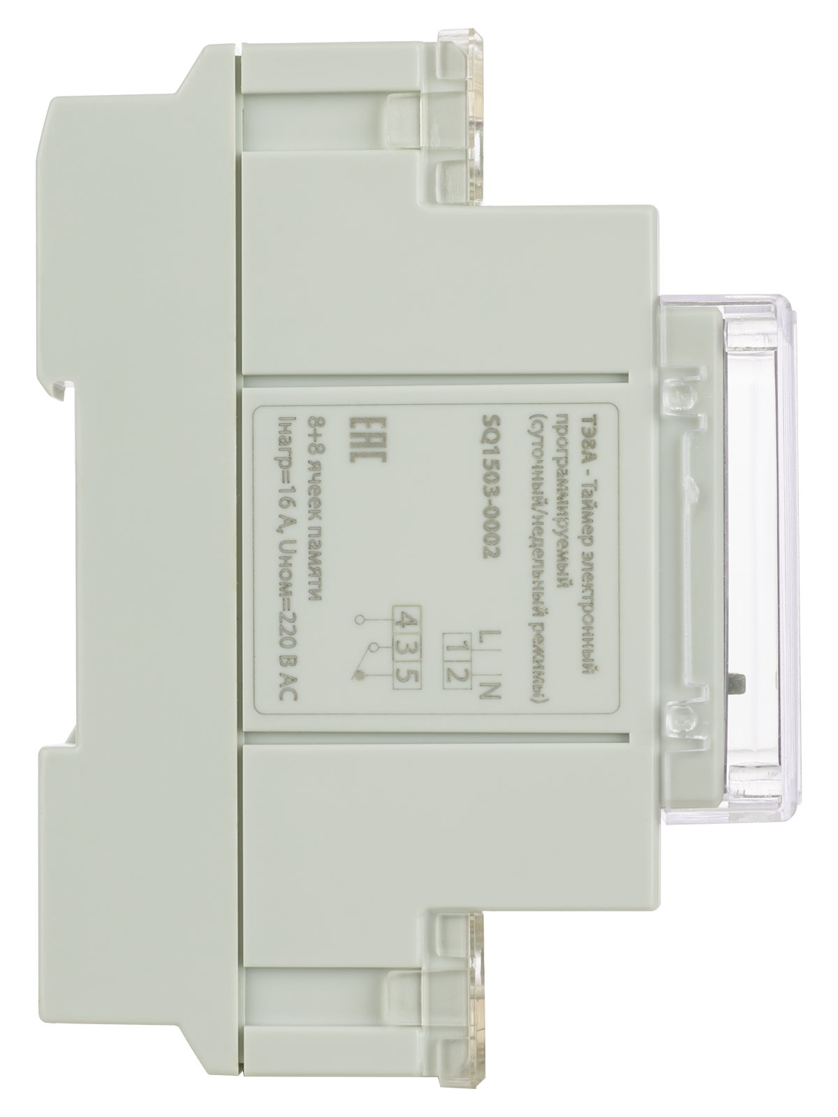 Таймер электронный ТЭ8A-1мин/7дн-8on/off-16А-DIN TDM SQ1503-0002 — изображение 4