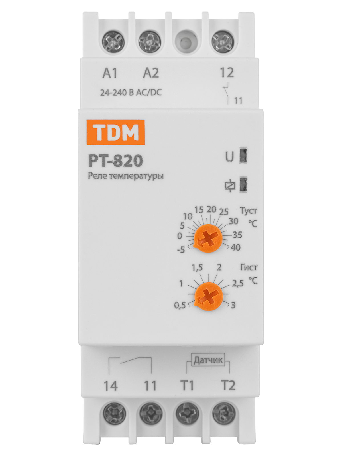 Реле температуры РТ-820 (-5+40С, 24-240В АС/DC, с датч. IP67) TDM SQ1508-0001 — изображение 3