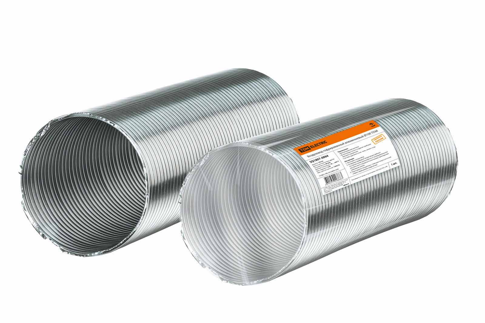 Воздуховод гофрированный алюминиевый Ø100 TDM SQ1807-0064