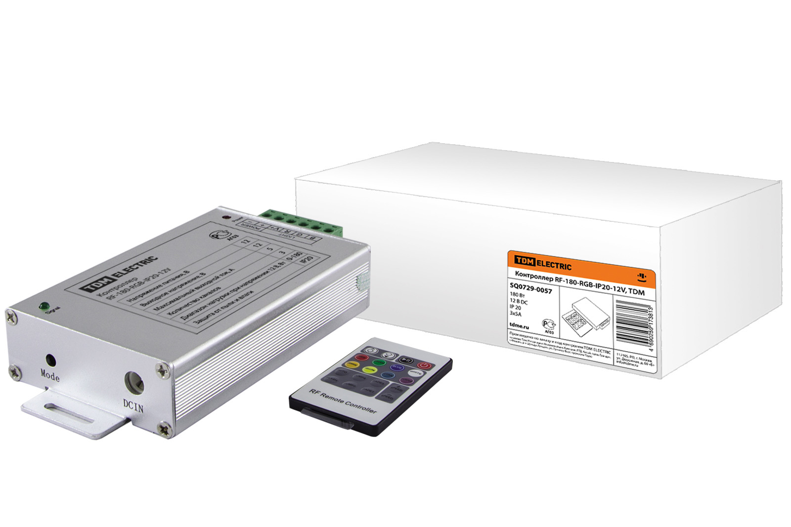 Контроллер для светодиодных модулей RGB RF-180-RGB-IP20-12V, TDM SQ0331-0057