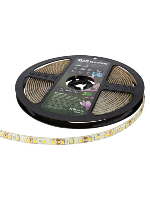 Лента светодиодная SMD2835-120 LED/м-IP65-12 В-9,6 Вт/м-4000 К (5 м) блистер TDM SQ0331-0347