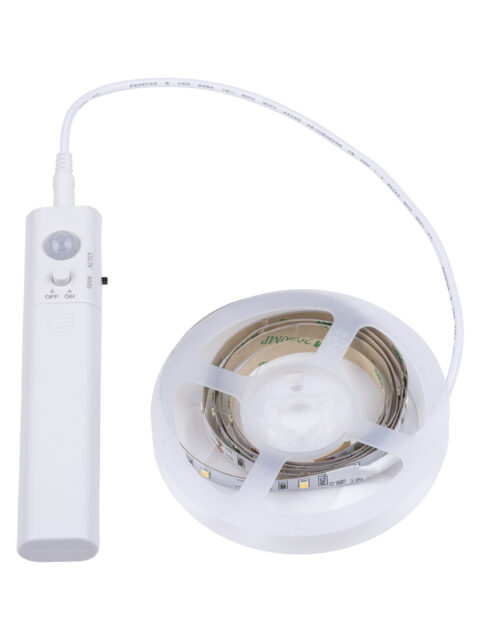 Умная подсветка SMD2835-30LED/m-IP20-5В-2,4Вт-6000К(1 м), датчик движ., 4хААА TDM SQ0331-0500