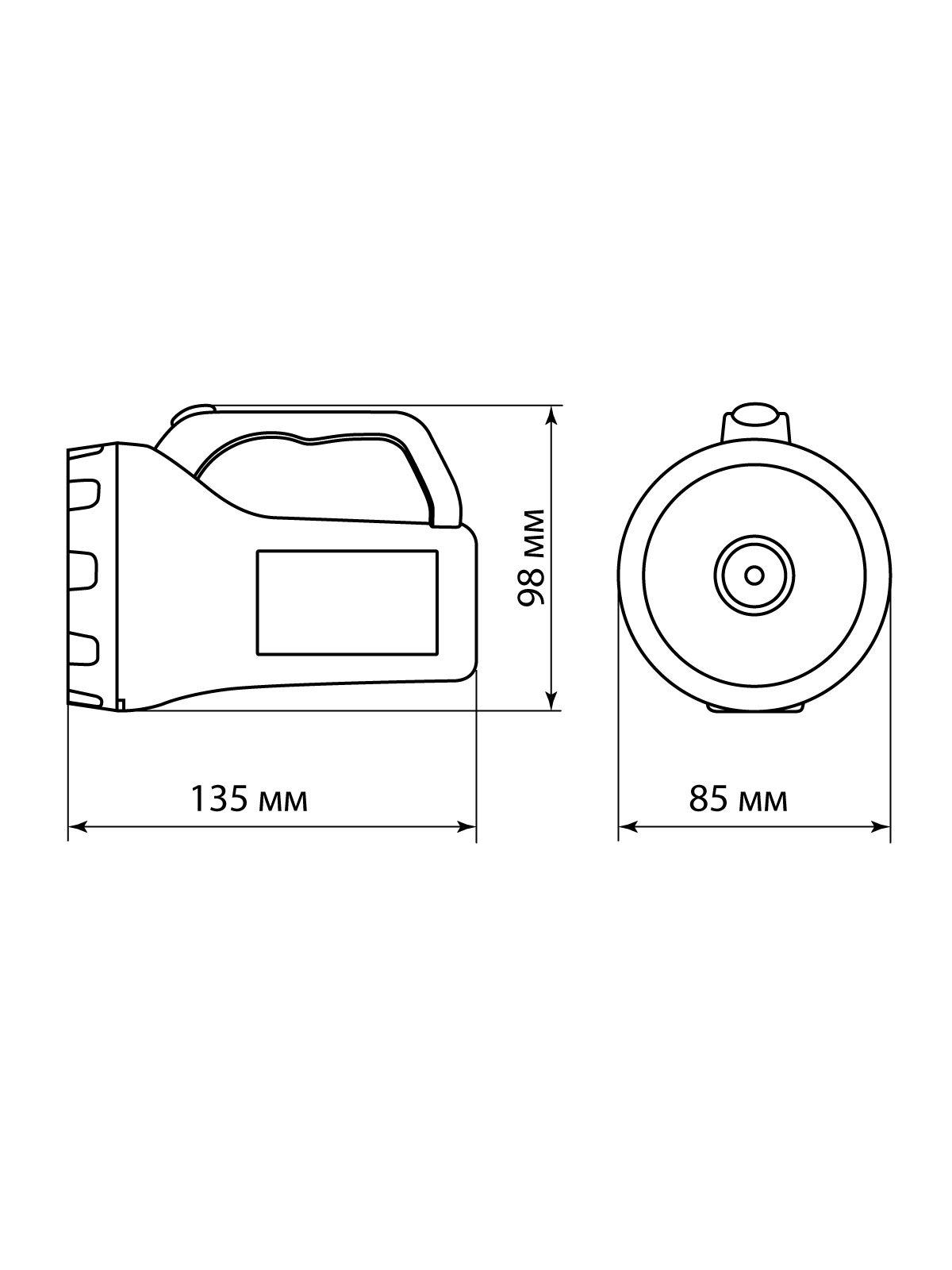 Фонарь светодиодный Прожектор 5, 3 Вт LED+12 SMD, бат. 3*АА, TDM SQ0350-0068 — изображение 8