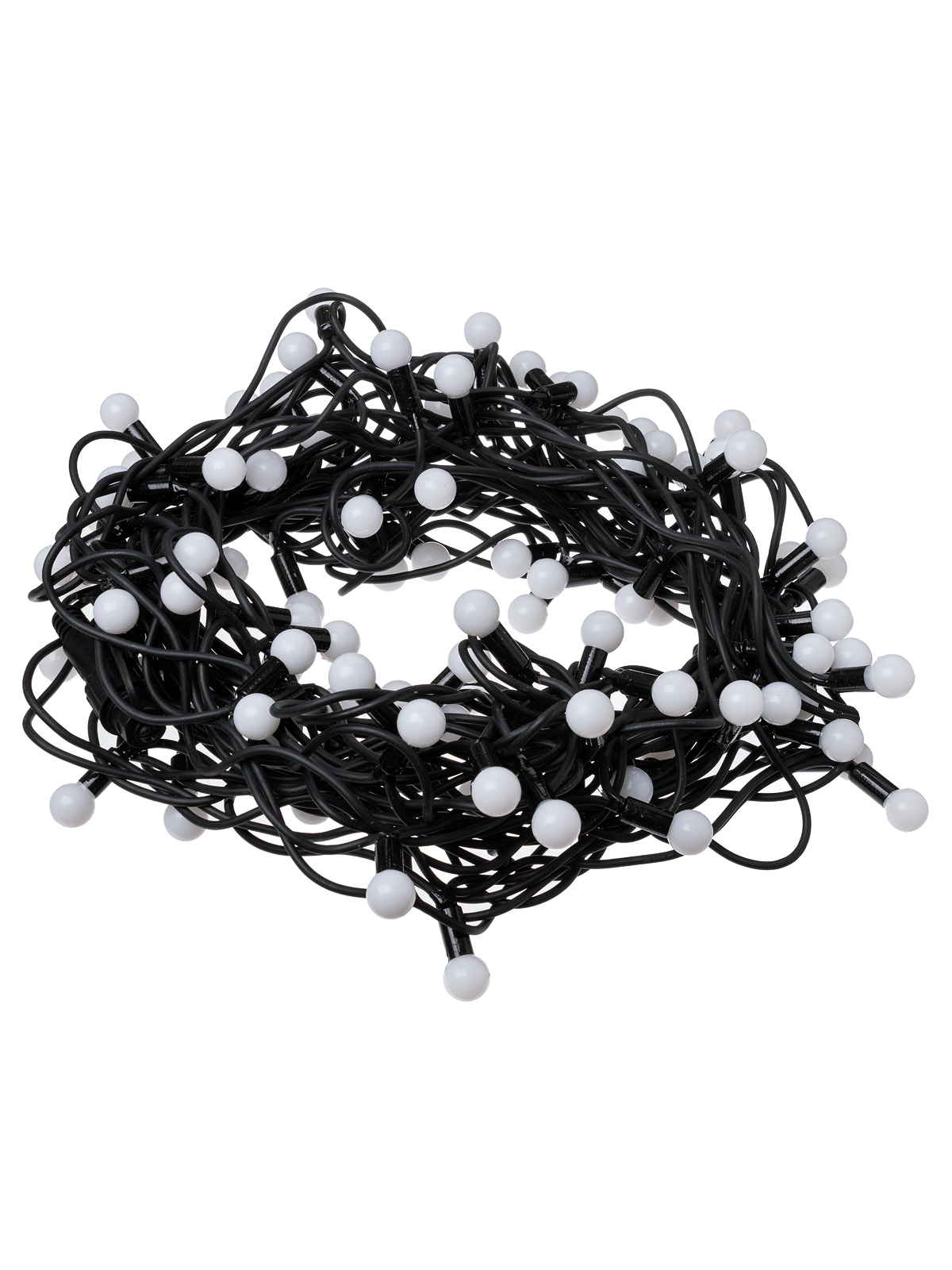 Гирлянда светодиодная Шарики 100LED, 10м, многоцвет., каучук чер., посл.подключ., 250 В, IP65, TDM SQ0361-0065