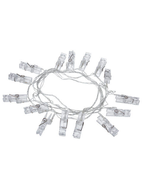 Гирлянда светодиодная Прищепки 3 м, 15LED, белый, 8 режимов, 250 В, IP20, TDM SQ0361-0093
