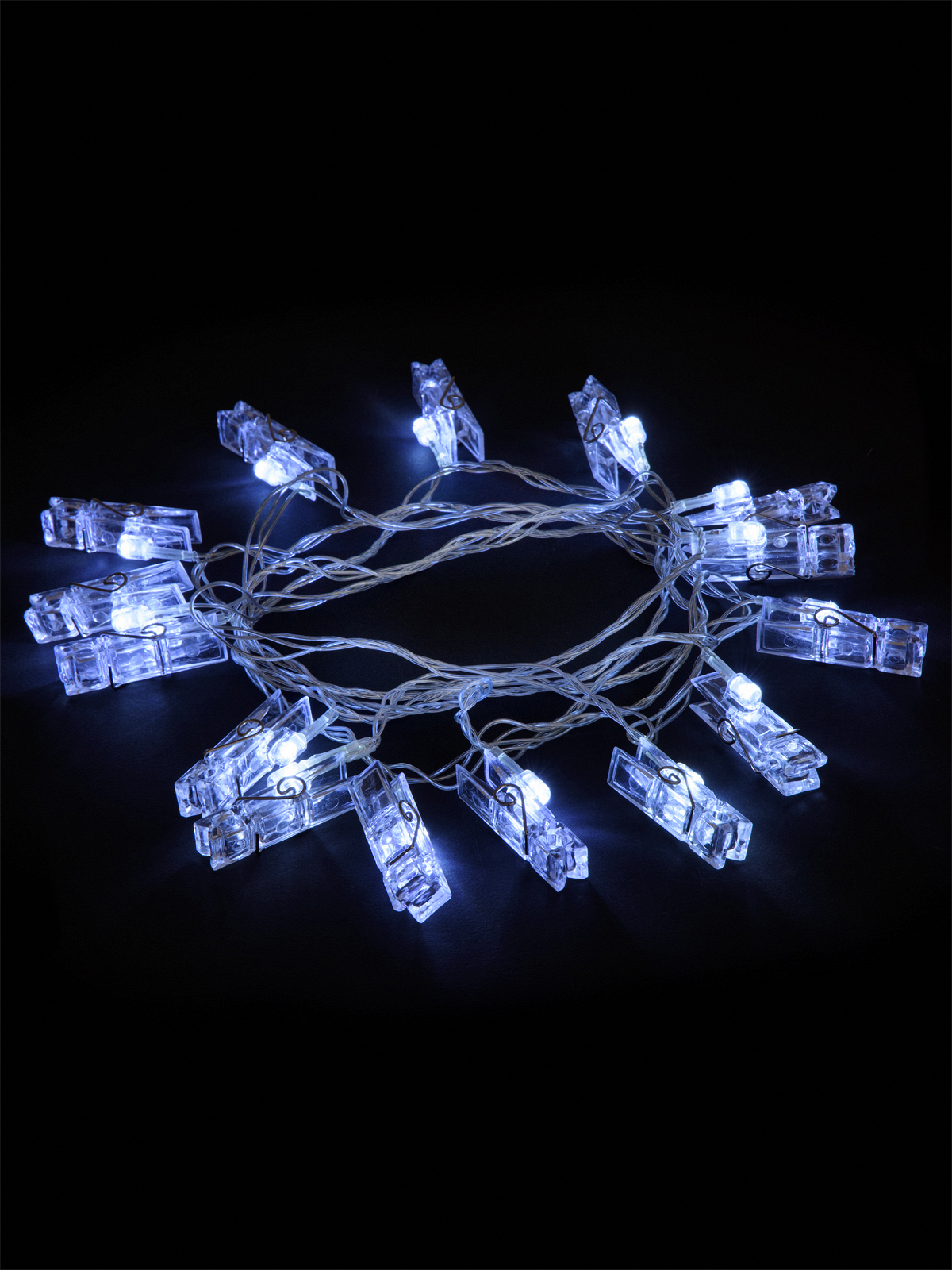 Гирлянда светодиодная Прищепки 3 м, 15LED, белый, 8 режимов, 250 В, IP20, TDM SQ0361-0093 — изображение 4
