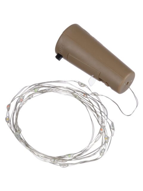 Гирлянда-пробка для бутылки Роса20 20LED, 2м, многоцветная, 3хAG13/LR44, TDM SQ0361-0101
