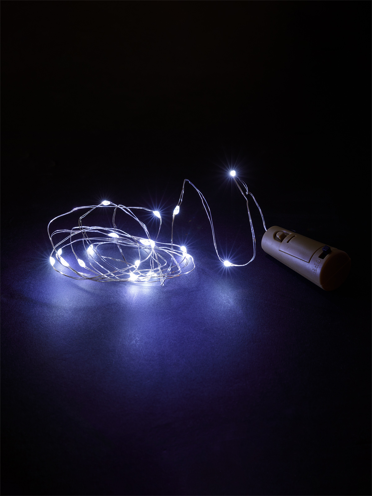 Гирлянда-пробка для бутылки Роса20 20LED, 2м, 6000К, 3хAG13/LR44, TDM SQ0361-0103 — изображение 3