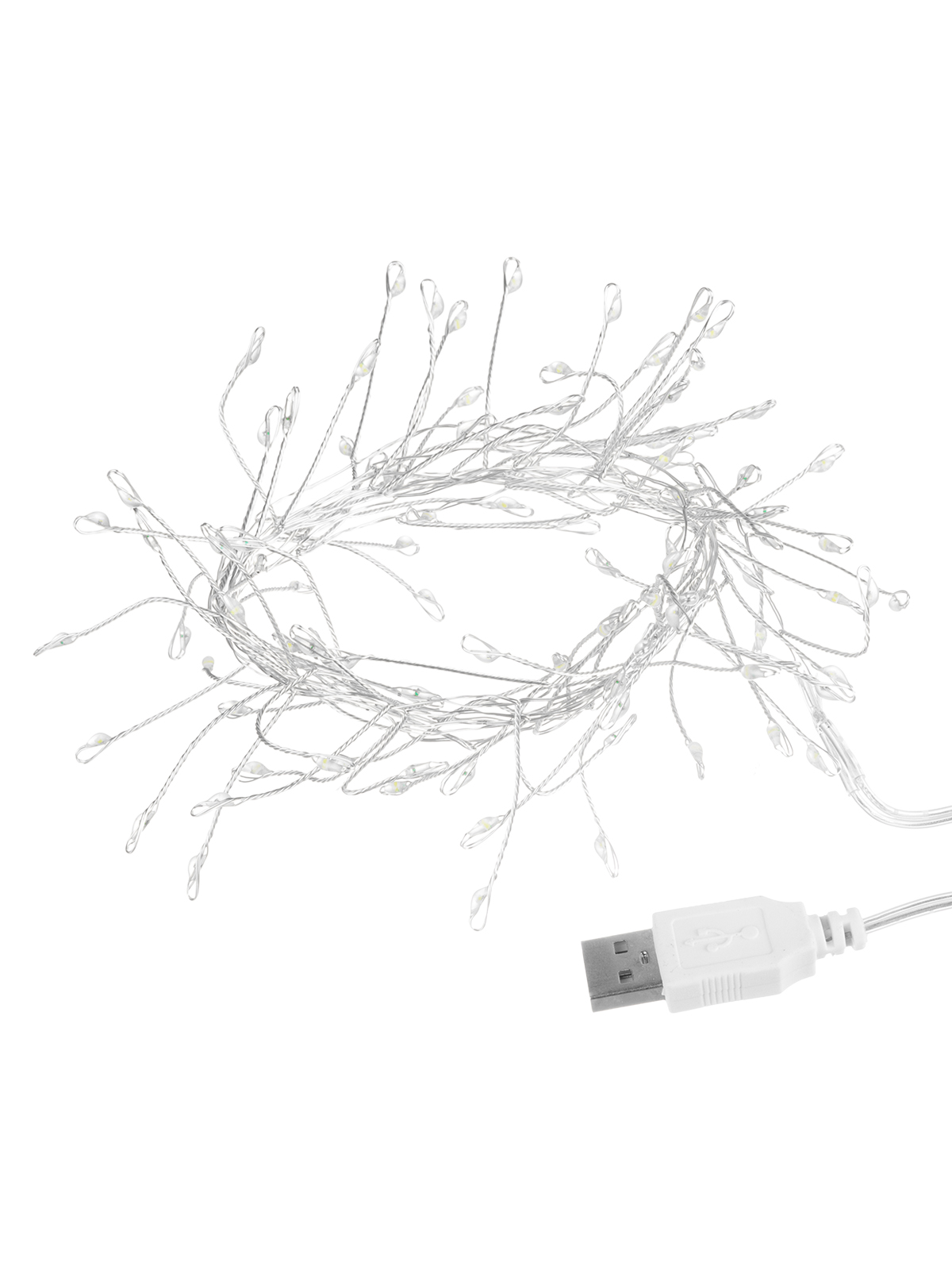 Гирлянда светодиодная Самоцветы 100LED, 2 м, синий, USB, IP20, TDM SQ0361-0201