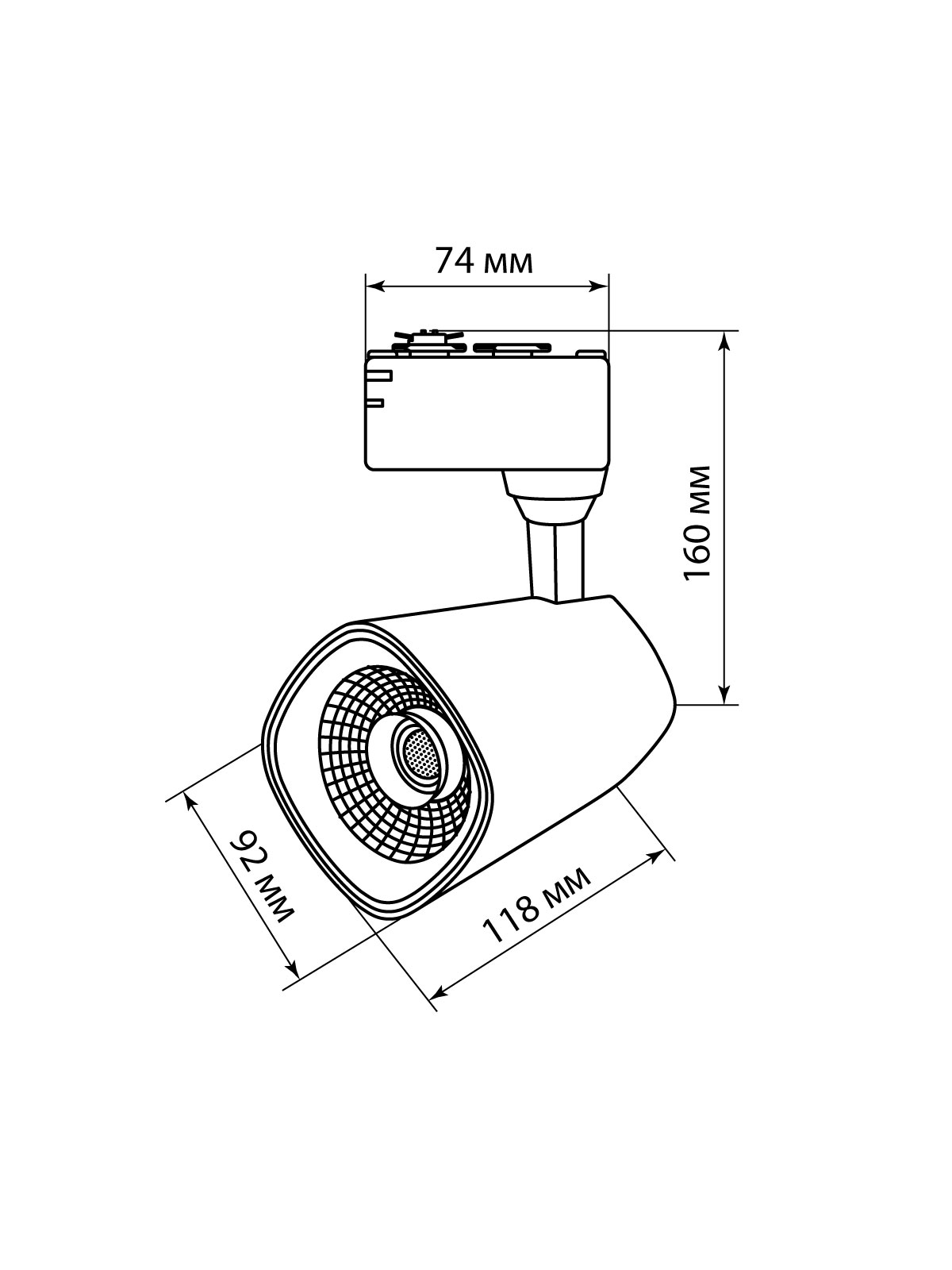 Светильник трековый однофазный LED TRL-02-045-WB 45 Вт, 24°, 3000 К, 90 Ra, черный, TDM SQ0369-0019 — изображение 7