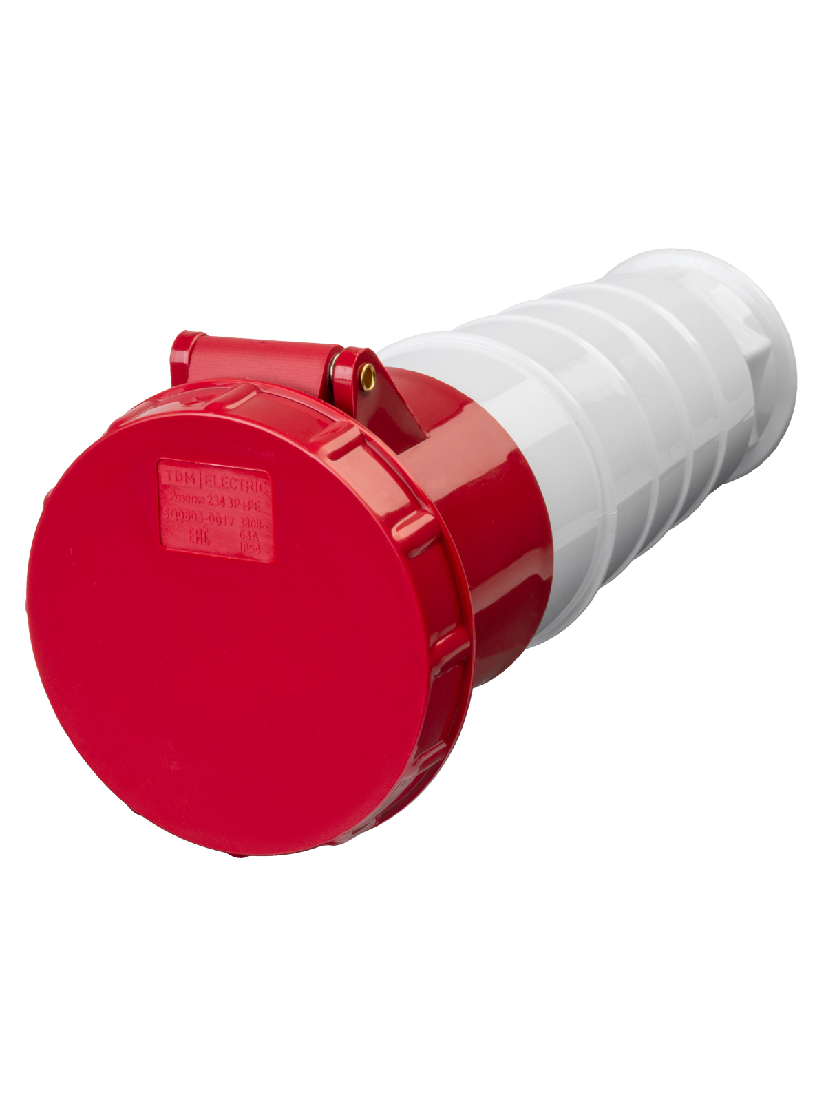 Розетка 234 переносная 3Р+РЕ 63А 380В IP54 TDM SQ0603-0017 — изображение 3