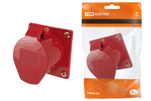 Розетка 424 скрытая 3Р+РЕ 32А 380В IP44 TDM SQ0604-0015