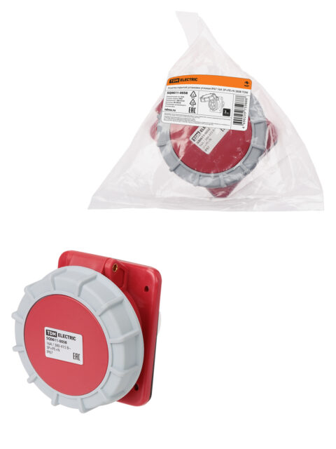 Розетка скрытой установки угловая IP67 16А 3Р+РЕ+N 380В TDM SQ0611-0058