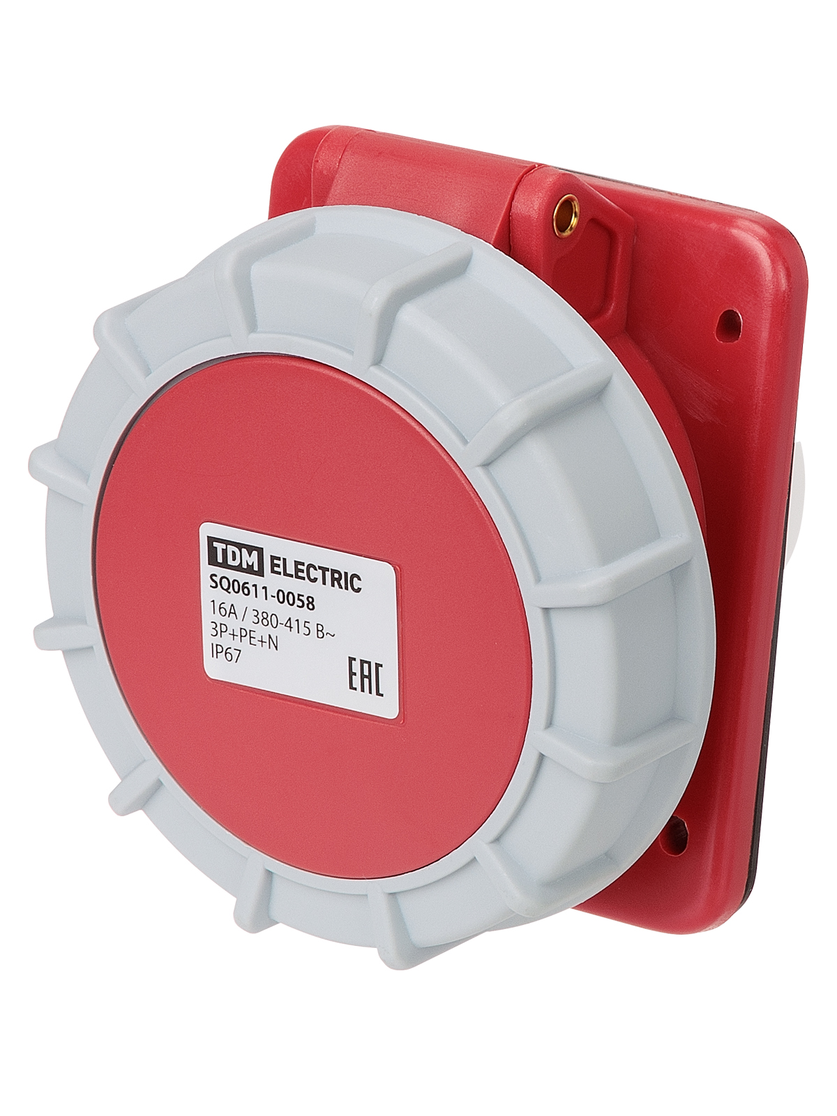 Розетка скрытой установки угловая IP67 16А 3Р+РЕ+N 380В TDM SQ0611-0058 — изображение 2