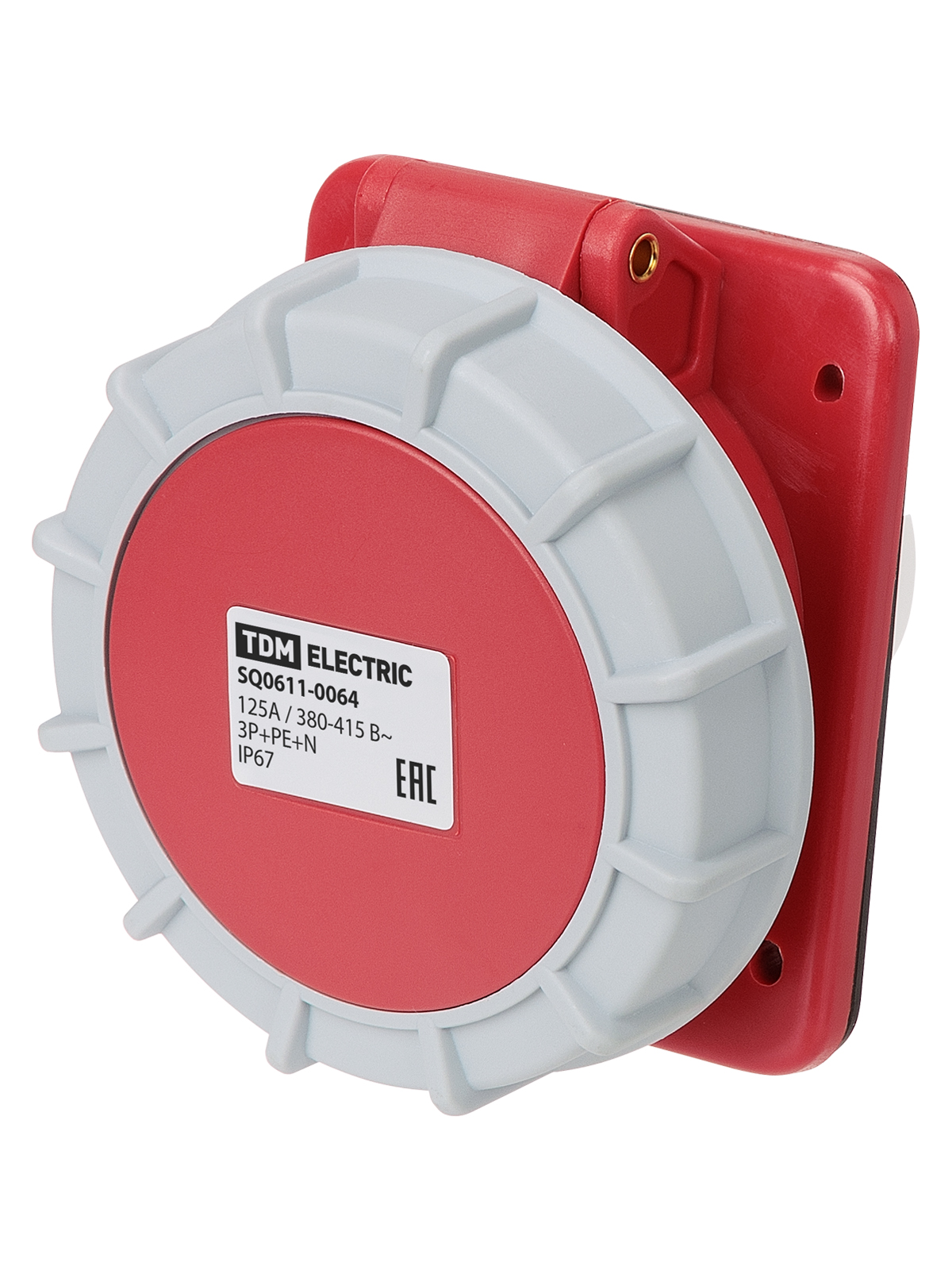 Розетка скрытой установки угловая IP67 125А 3Р+РЕ+N 380В TDM SQ0611-0064 — изображение 2