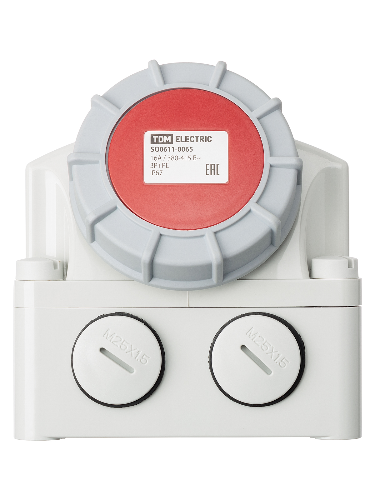 Розетка настенная, с выключателем и блокировкой IP67 16А 3Р+РЕ 380В TDM SQ0611-0065 — изображение 4