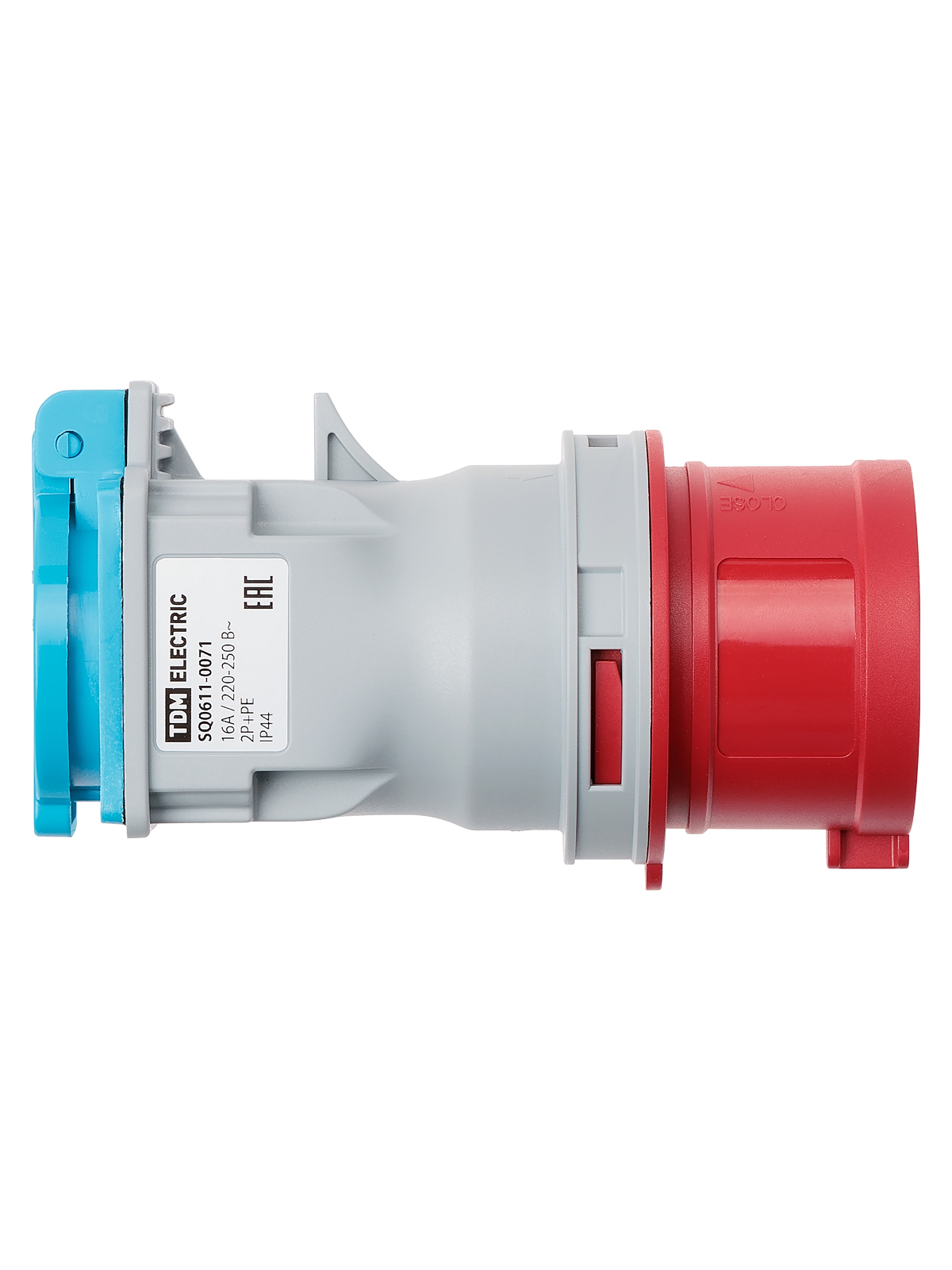 Адаптер IP44 16A с 3Р+PЕ+N 380В на 2Р+PЕ 220В TDM SQ0611-0071 — изображение 4